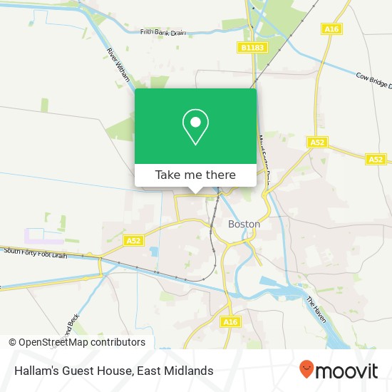 Hallam's Guest House map
