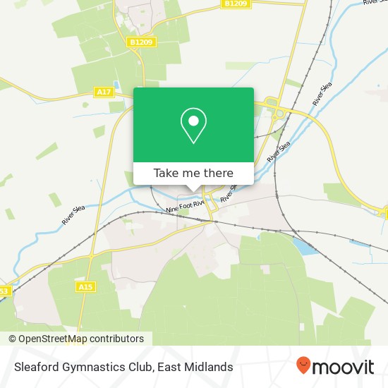 Sleaford Gymnastics Club map