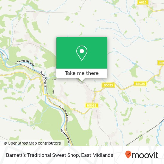 Barnett’s Traditional Sweet Shop map