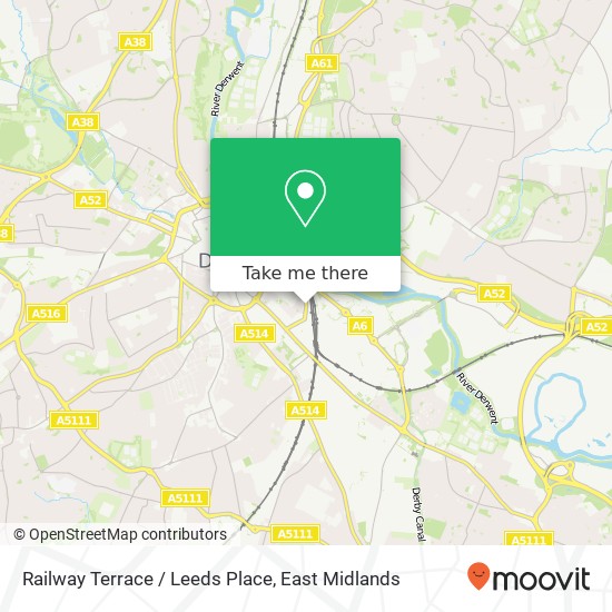 Railway Terrace / Leeds Place map