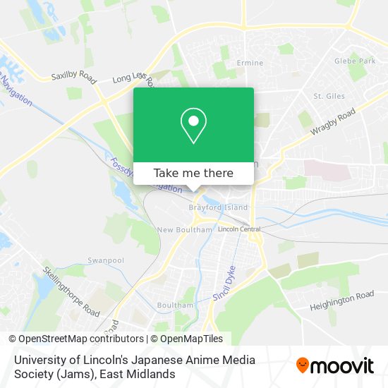 University of Lincoln's Japanese Anime Media Society (Jams) map