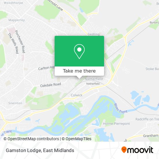 Gamston Lodge map