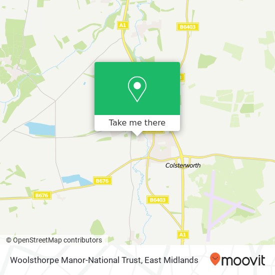 Woolsthorpe Manor-National Trust map