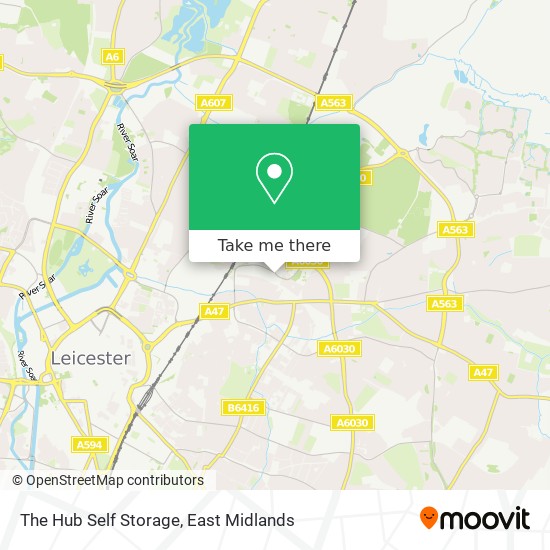 The Hub Self Storage map