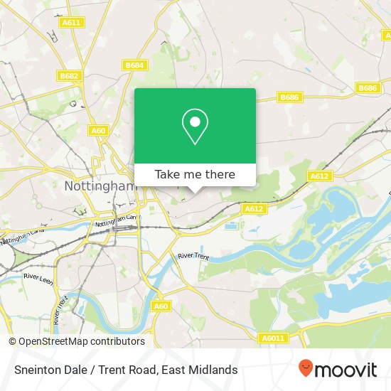 Sneinton Dale / Trent Road map