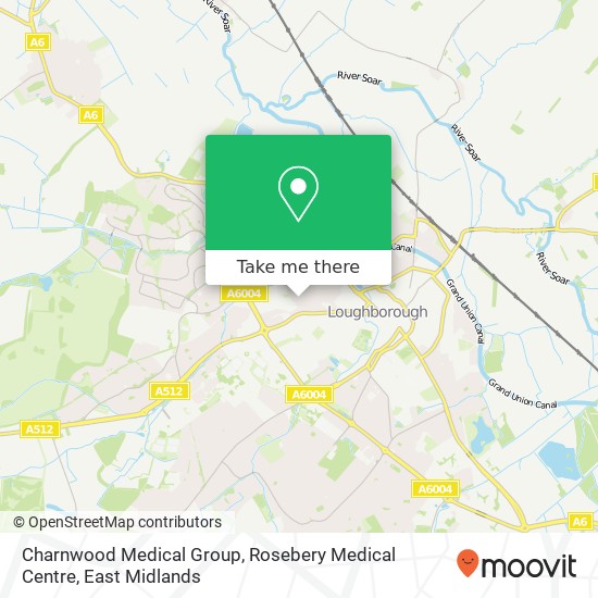 Charnwood Medical Group, Rosebery Medical Centre map