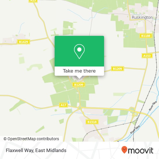 Flaxwell Way map