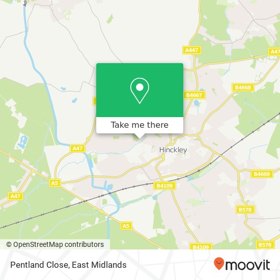 Pentland Close map