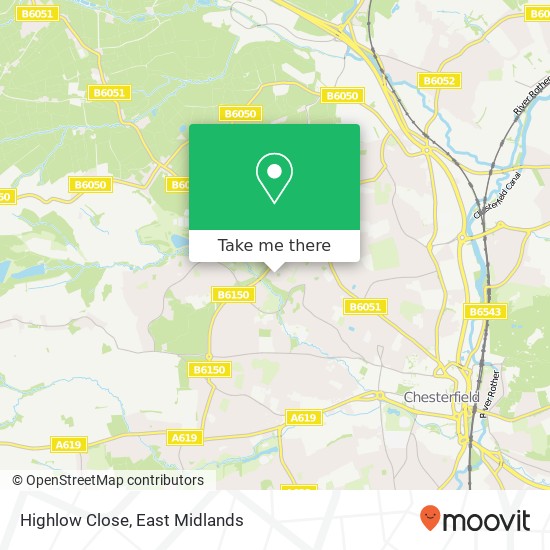 Highlow Close map