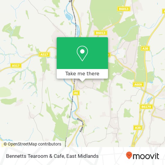 Bennetts Tearoom & Cafe map
