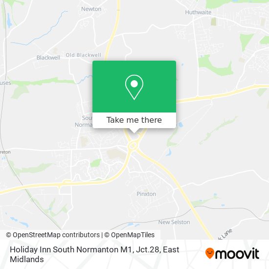 Holiday Inn South Normanton M1, Jct.28 map