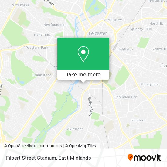 Filbert Street Stadium map