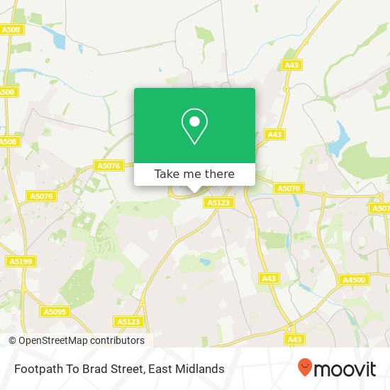 Footpath To Brad Street map