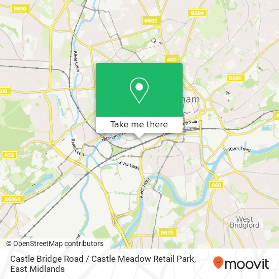 Castle Bridge Road / Castle Meadow Retail Park map