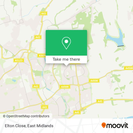 Elton Close map
