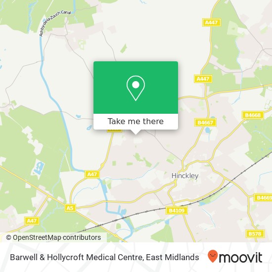 Barwell & Hollycroft Medical Centre map