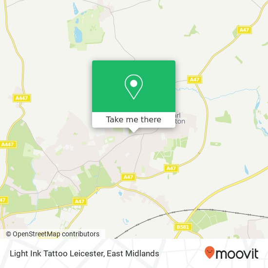 Light Ink Tattoo Leicester map