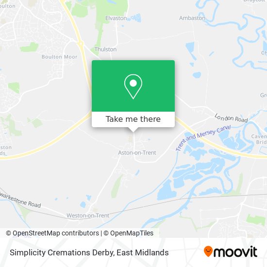 Simplicity Cremations Derby map