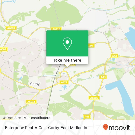 Enterprise Rent-A-Car - Corby map
