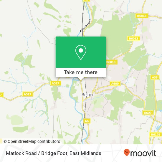 Matlock Road / Bridge Foot map