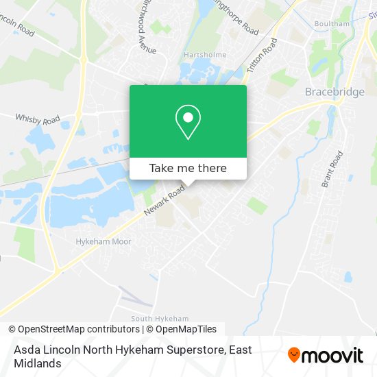 Asda Lincoln North Hykeham Superstore map