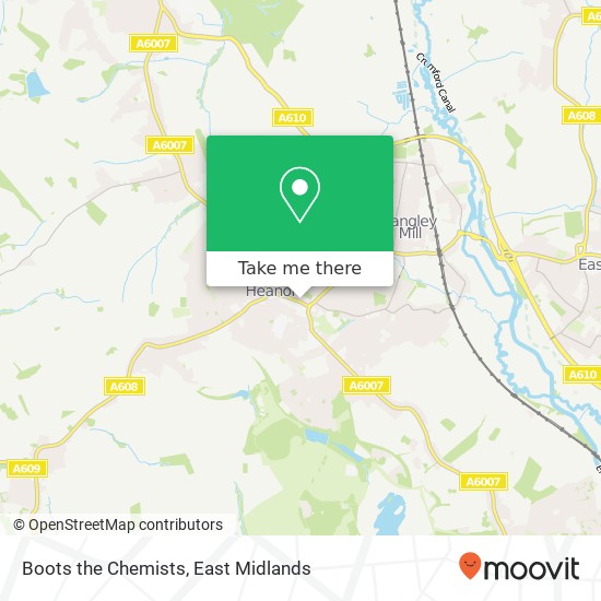 Boots the Chemists map