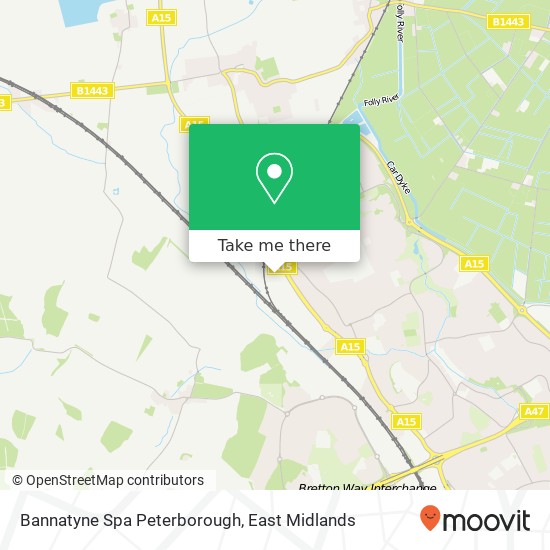 Bannatyne Spa Peterborough map