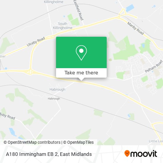 A180 Immingham EB 2 map