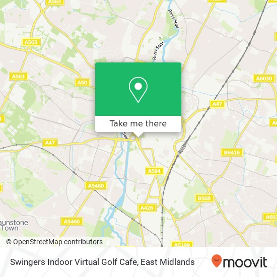 Swingers Indoor Virtual Golf Cafe map