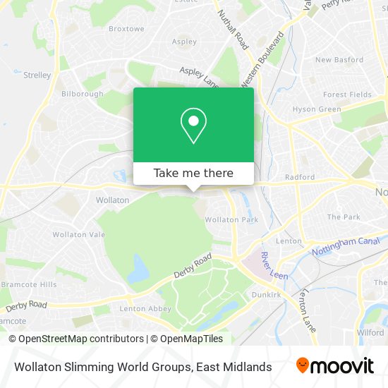 Wollaton Slimming World Groups map