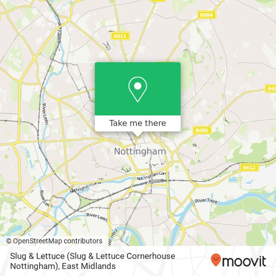 Slug & Lettuce (Slug & Lettuce Cornerhouse Nottingham) map