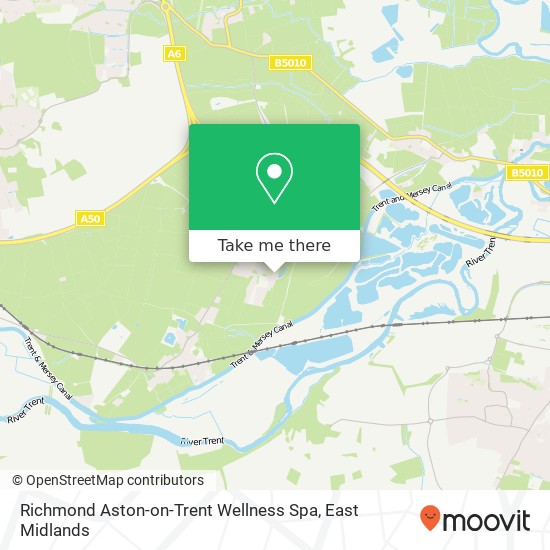 Richmond Aston-on-Trent Wellness Spa map