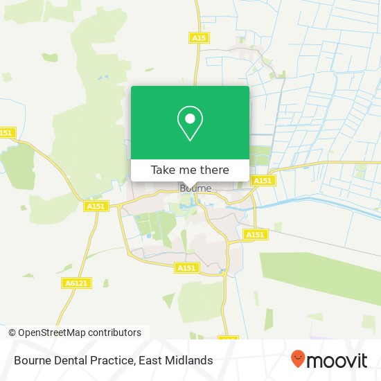 Bourne Dental Practice map