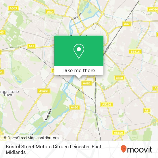 Bristol Street Motors Citroen Leicester map