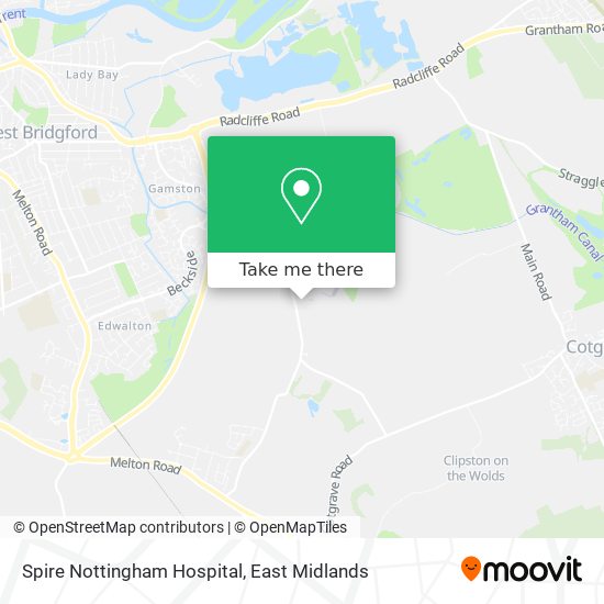 Spire Nottingham Hospital map