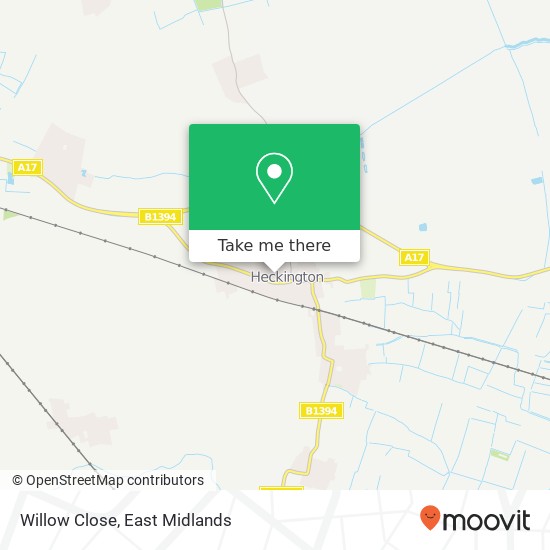Willow Close map