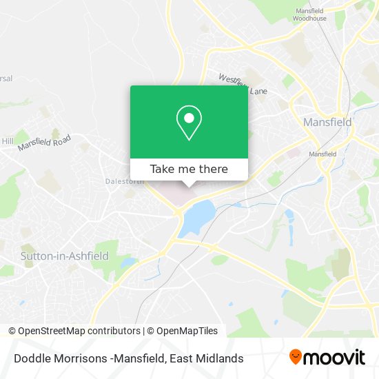 Doddle Morrisons -Mansfield map