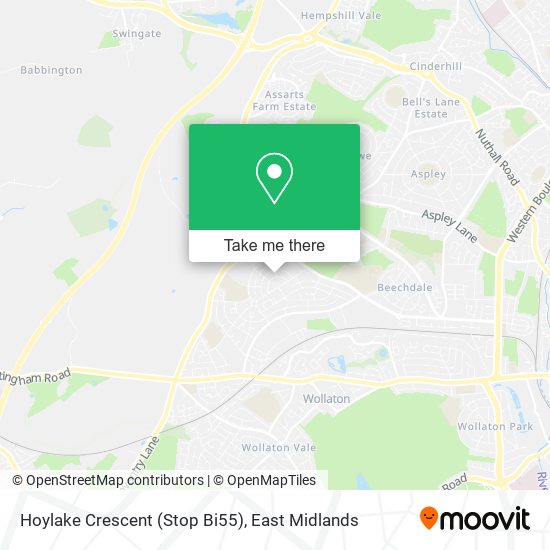 Hoylake Crescent (Stop Bi55) map
