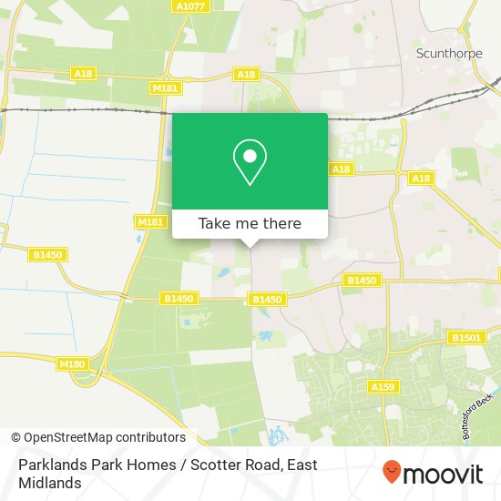 Parklands Park Homes / Scotter Road map