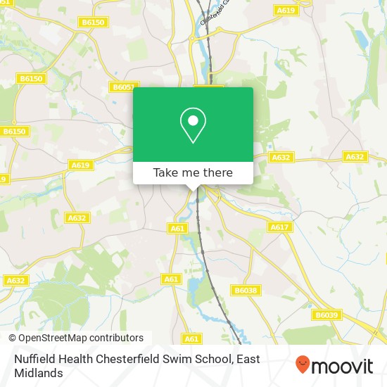 Nuffield Health Chesterfield Swim School map
