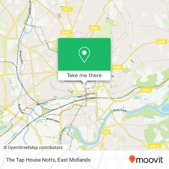 The Tap House Notts map