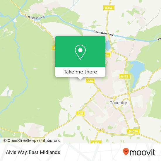 Alvis Way map