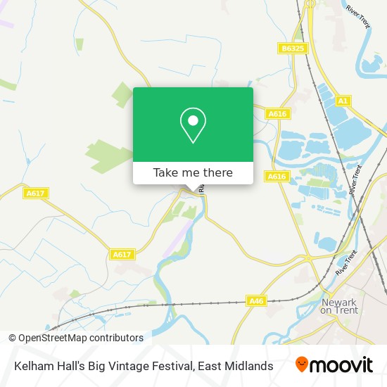 Kelham Hall's Big Vintage Festival map
