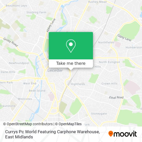 Currys Pc World Featuring Carphone Warehouse map