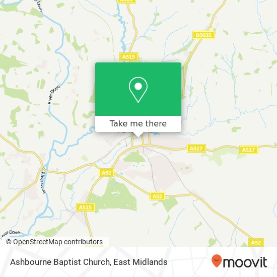 Ashbourne Baptist Church map