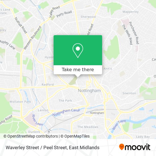 Waverley Street / Peel Street map