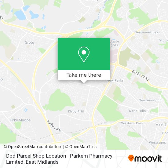 Dpd Parcel Shop Location - Parkem Pharmacy Limited map