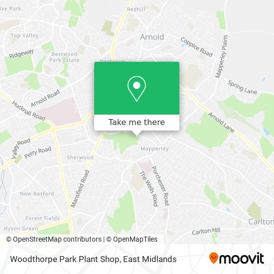 Woodthorpe Park Plant Shop map