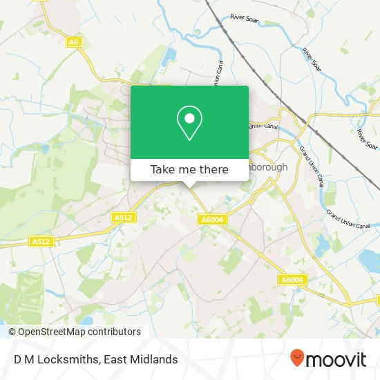 D M Locksmiths map