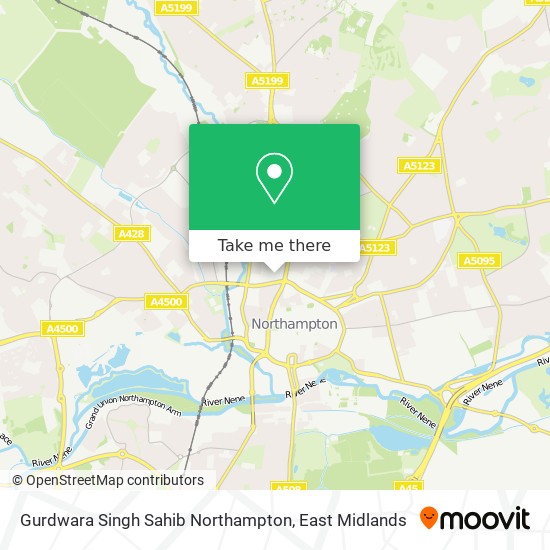 Gurdwara Singh Sahib Northampton map